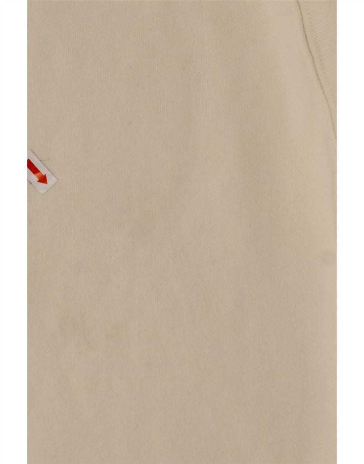 REEBOK Sweat-shirt coupe ample à col zippé pour homme en coton blanc cassé moyen