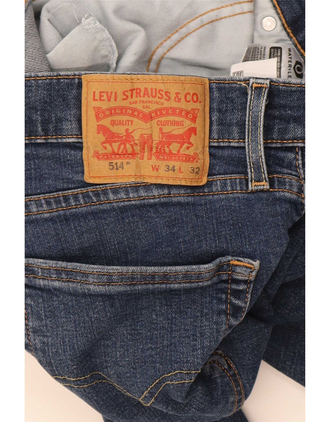 Levi's Jean Slim 514 Homme Bleu W34 L32 Coton
