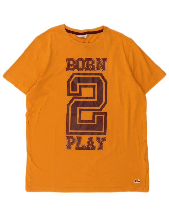 Ellesse T-Shirt Graphique Haut Petit Jaune Coton Homme