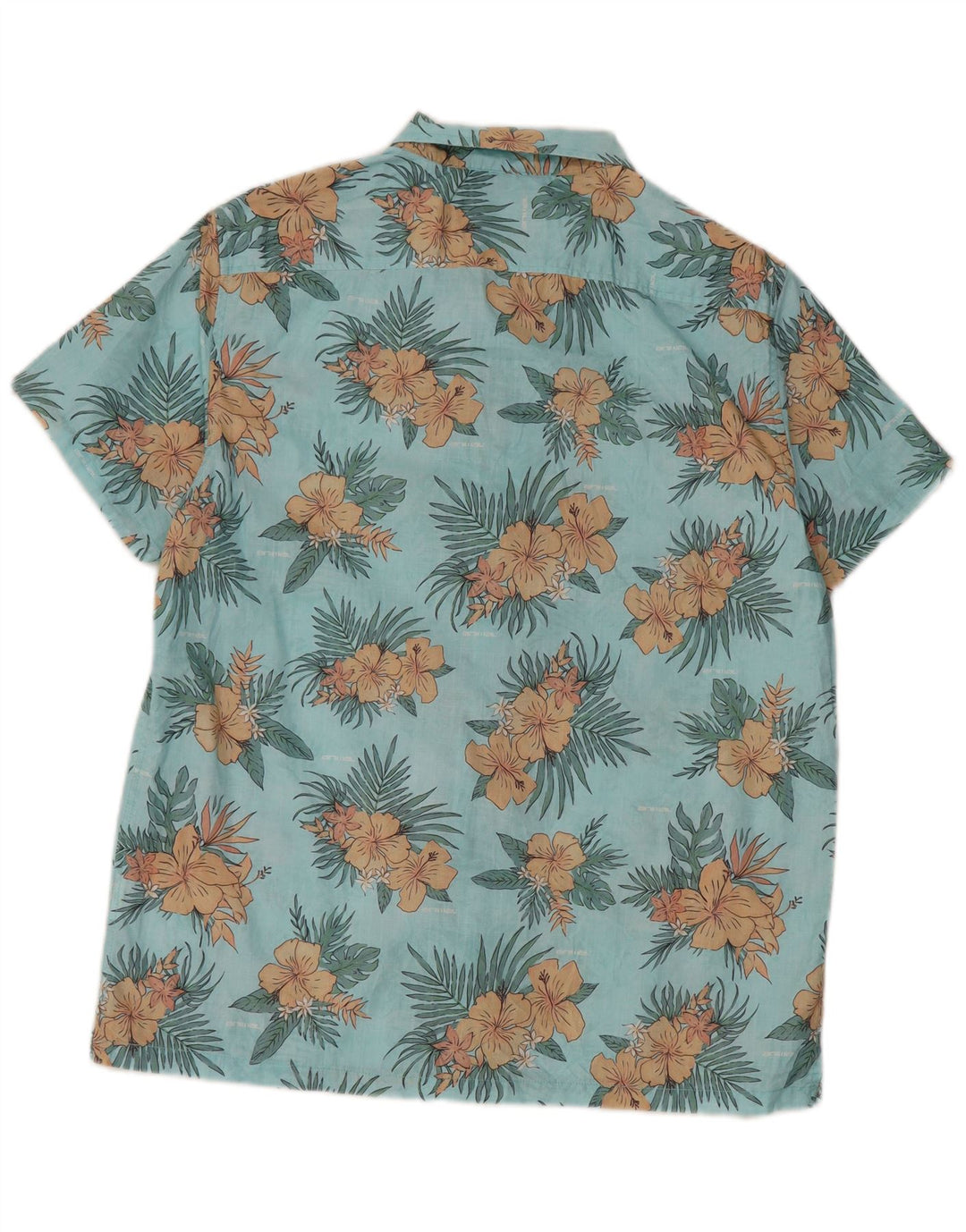 Chemise à Manches Courtes Homme Animal Bleu Moyen Floral