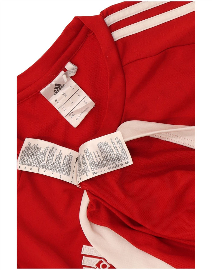 Adidas Homme Climalite T-Shirt Haut Rouge Moyen Colorblock Polyester