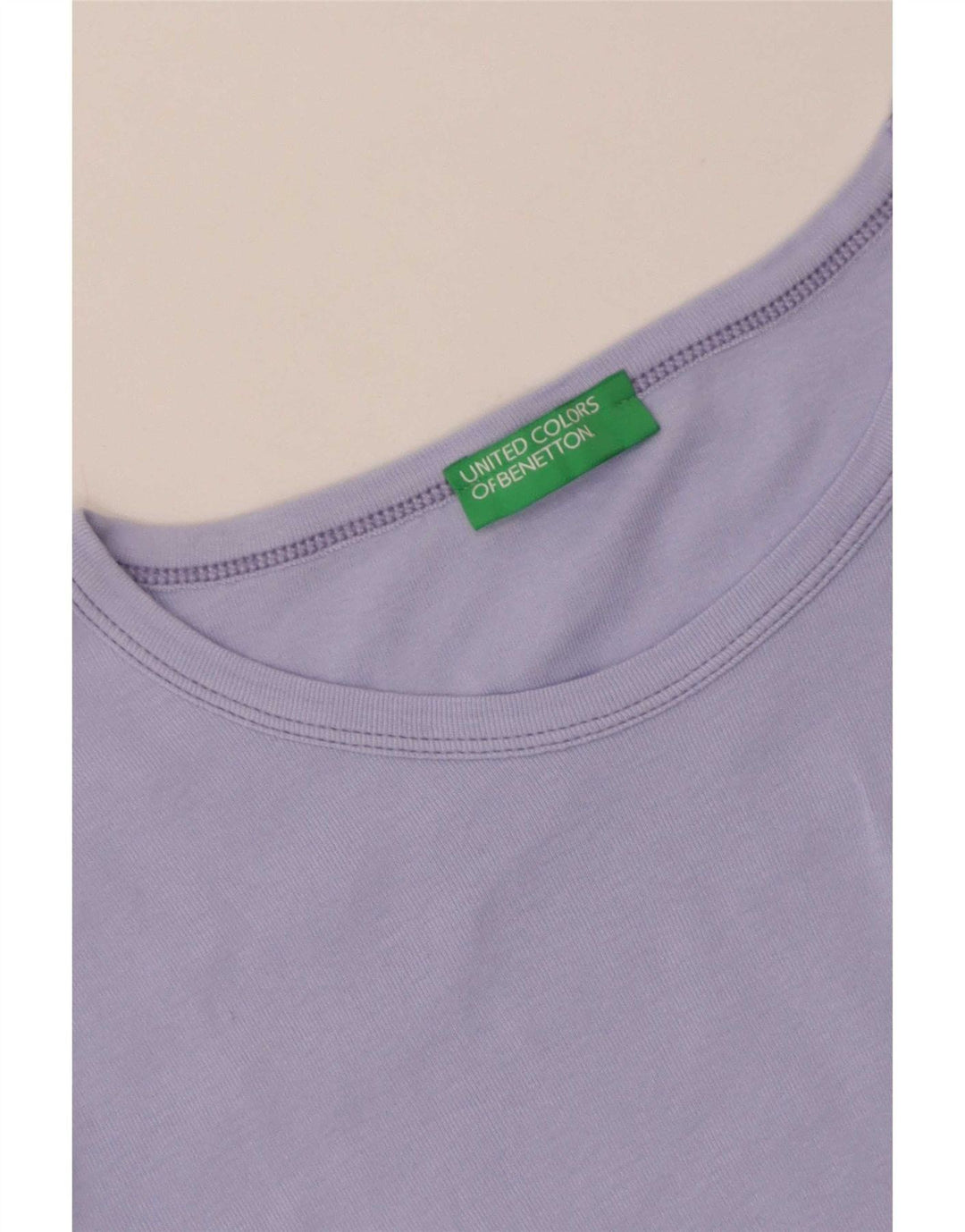 Benetton T-Shirt Femme Top UK 12 Violet Moyen