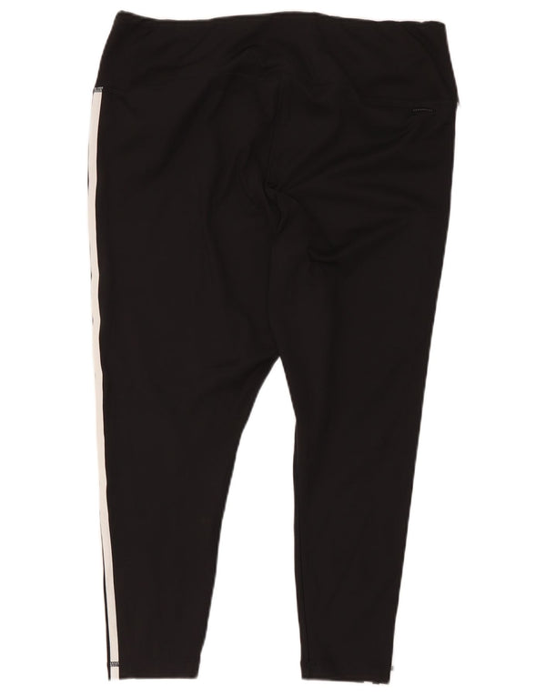 Adidas Pantalon de survêtement Capri coupe ajustée pour femme UK 24/26 2XL Noir