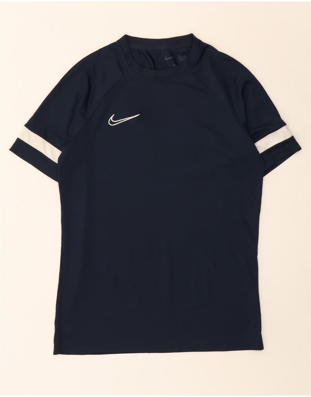Nike Hommes Dri Fit T-Shirt Haut Bleu Marine Colorblock Polyester