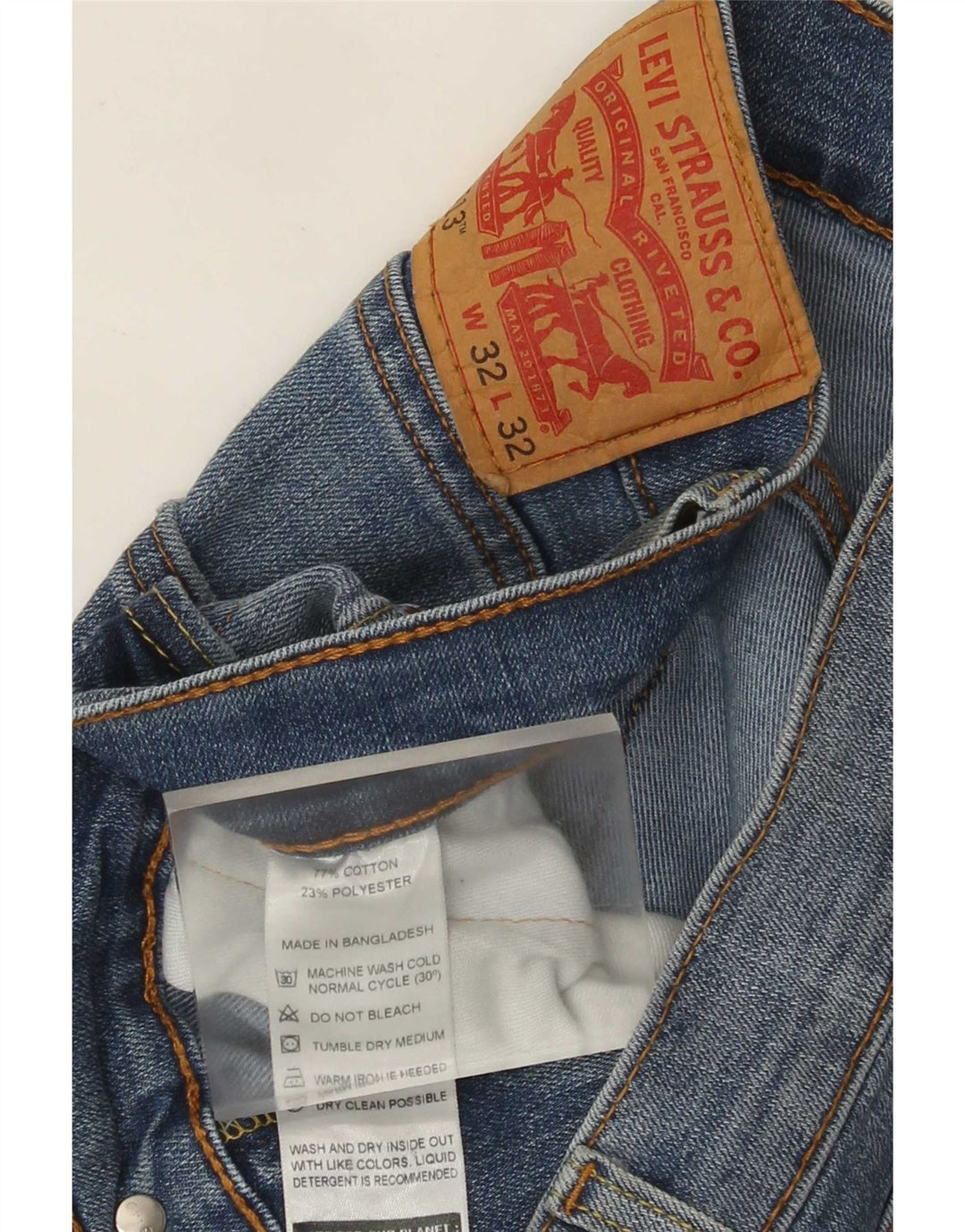 Levi's Jean Droit 513 Homme Bleu W32 L28 Coton