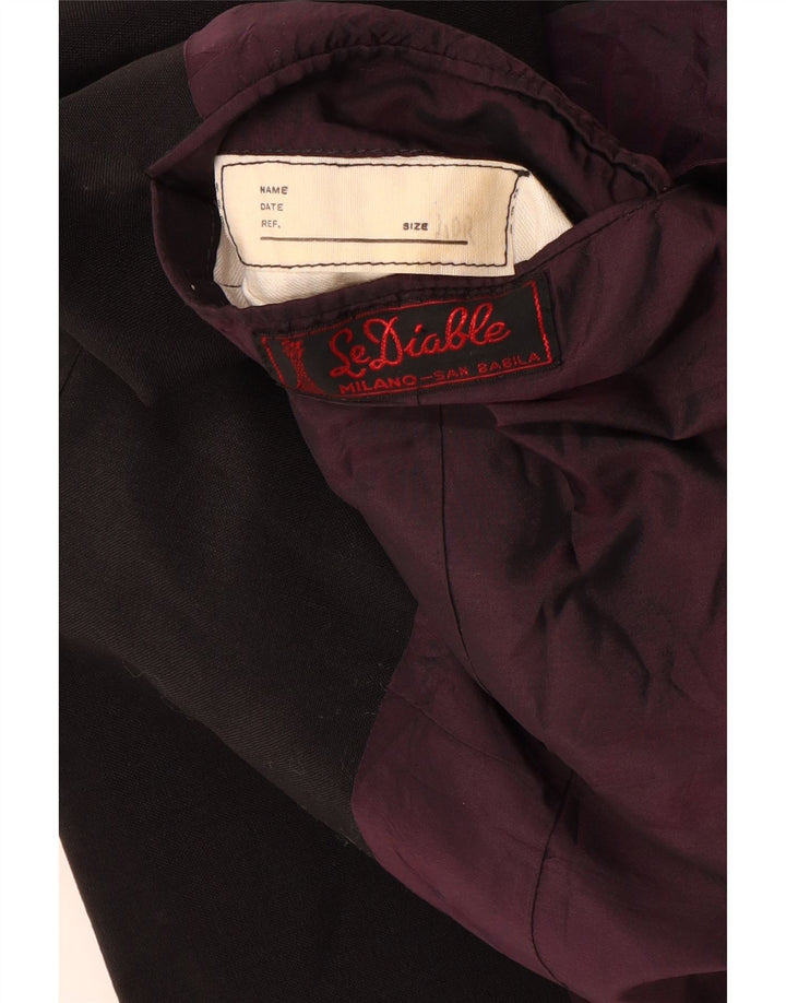 San Babila Veste Blazer Milano 1 Bouton pour Homme UK 40 Large Noir