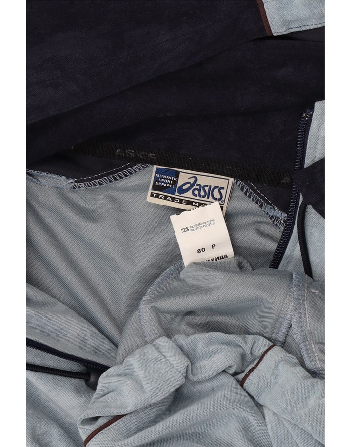 Asics Veste de Survêtement à Capuche en Velours Homme Bleu Moyen Colourblock