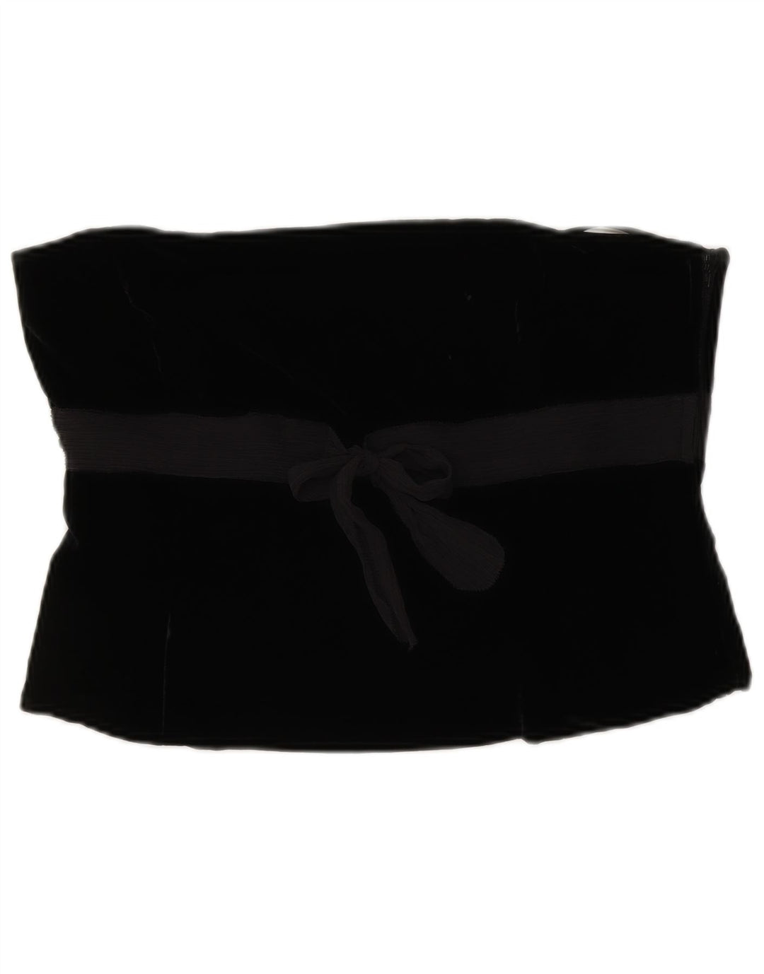 LAURA ASHLEY Haut Corset en Velours Femme UK 14 Viscose Noir Moyen