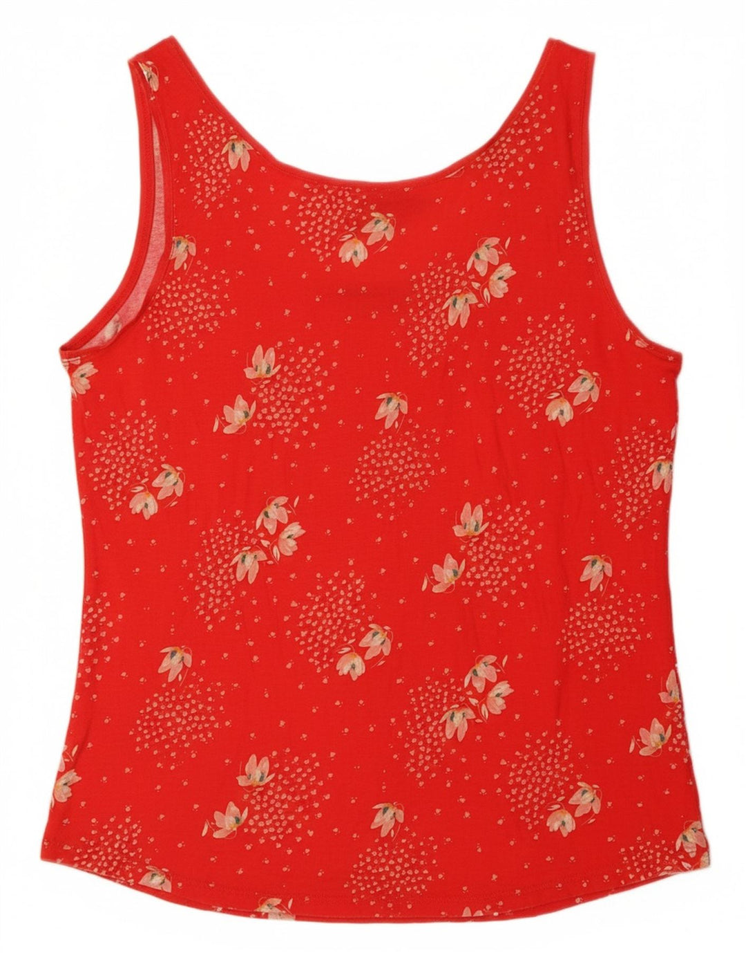 OASIS Débardeur Femme UK 14 Grande Viscose Florale Rouge
