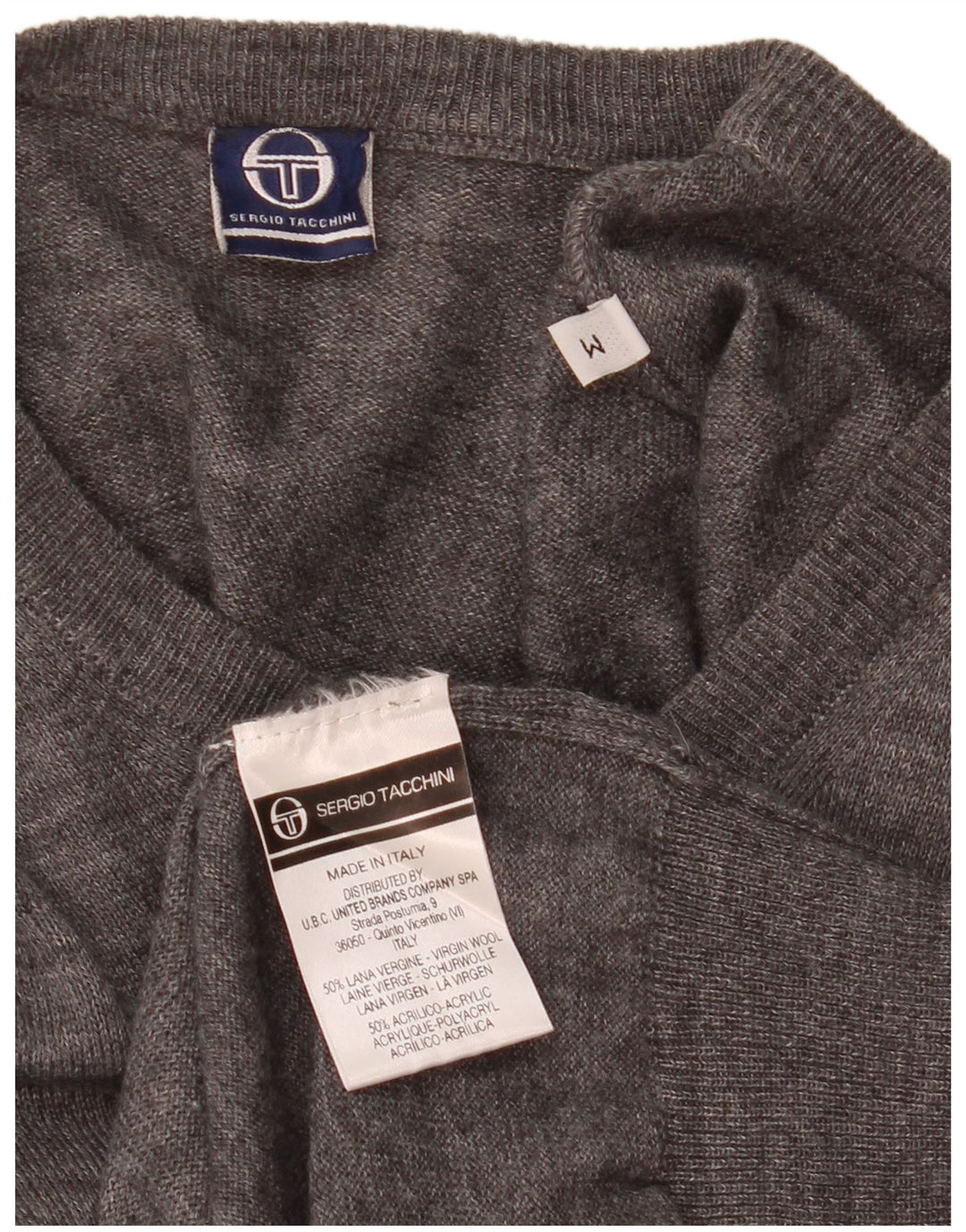 Sergio Tacchini Débardeur pour femme UK 14 Laine mouchetée gris moyen