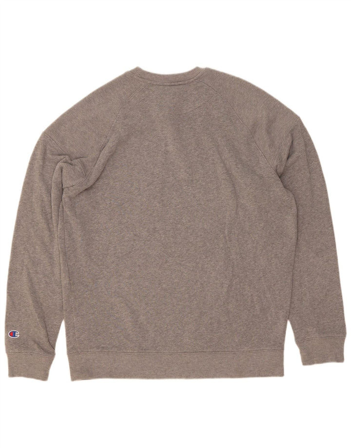 Champion Sweat-Shirt Homme Gris Moyen Moucheté Polyester