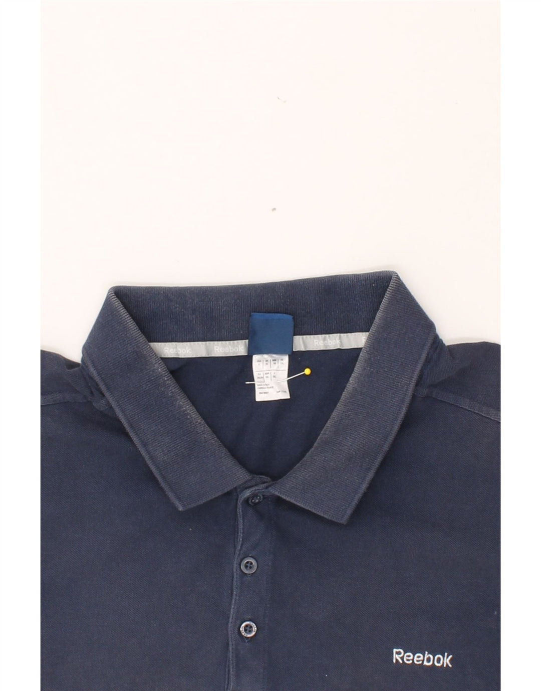 REEBOK Mens Polo Shirt XL Navy Blue Cotton Vintage Reebok and Second-Hand Reebok from Messina Hembry 