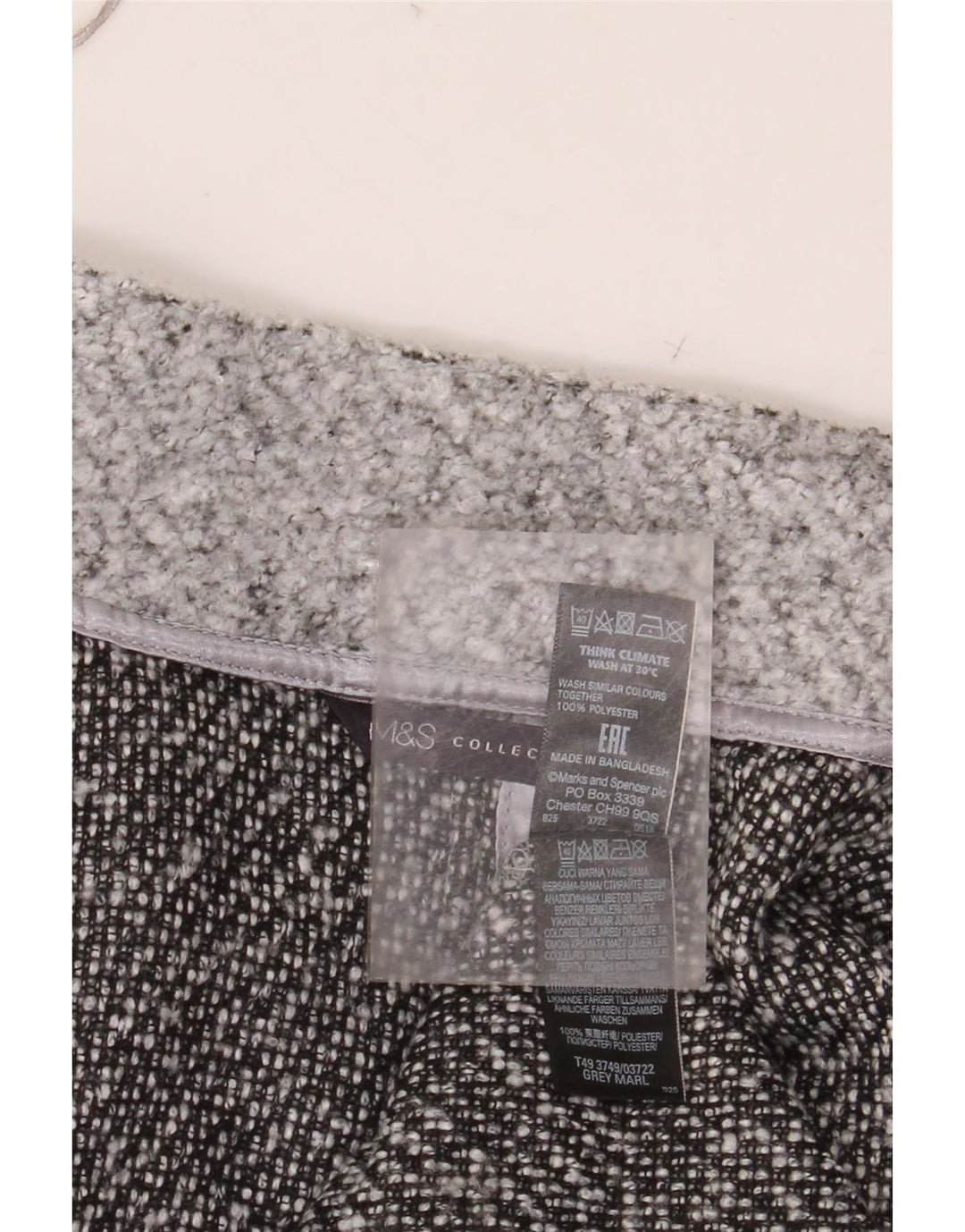 MARKS & SPENCER Pardessus ouvert surdimensionné pour femme UK 6 XS Gris moucheté