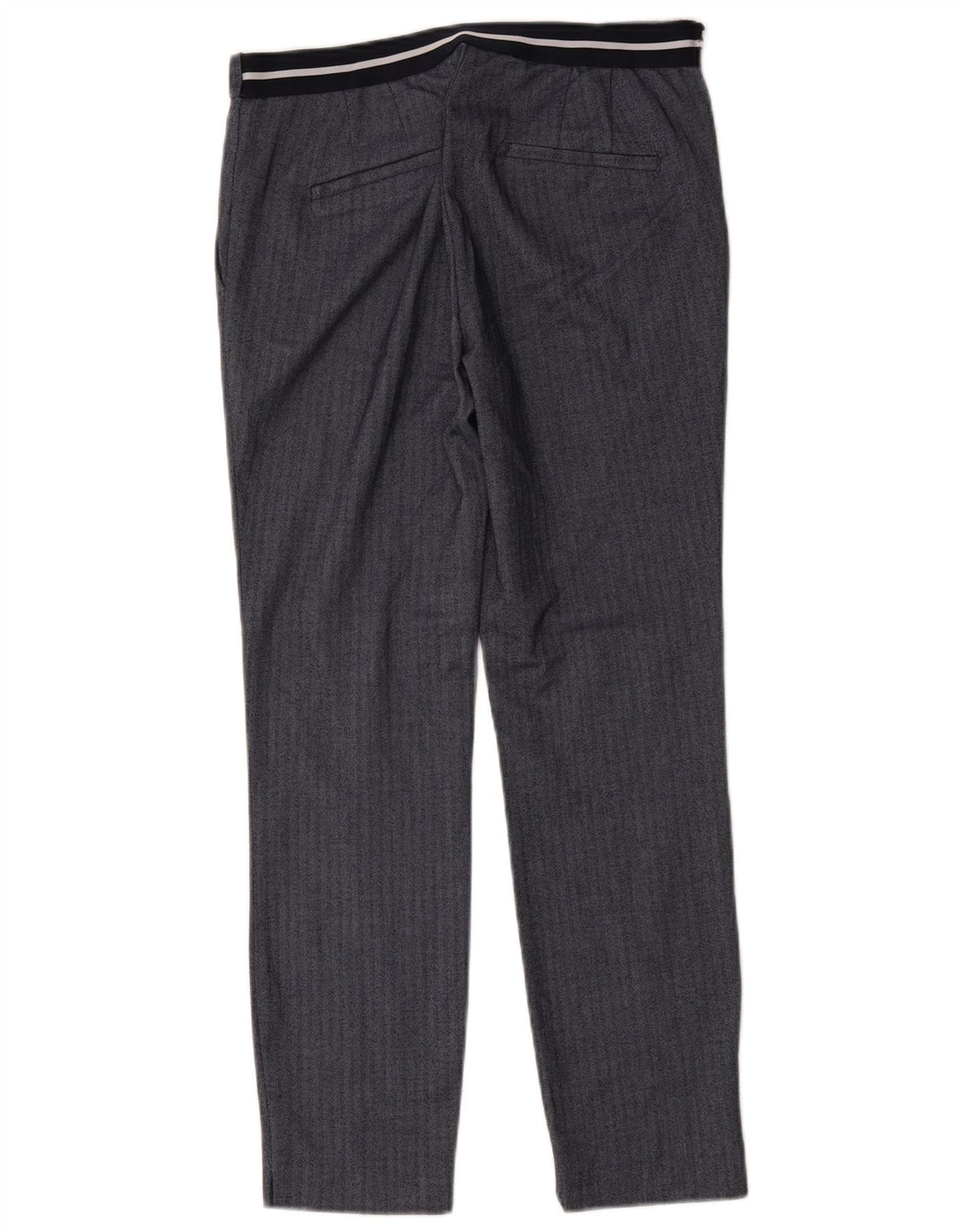 Pantalon de costume slim femme Zara Medium W28 L27 bleu marine à chevrons