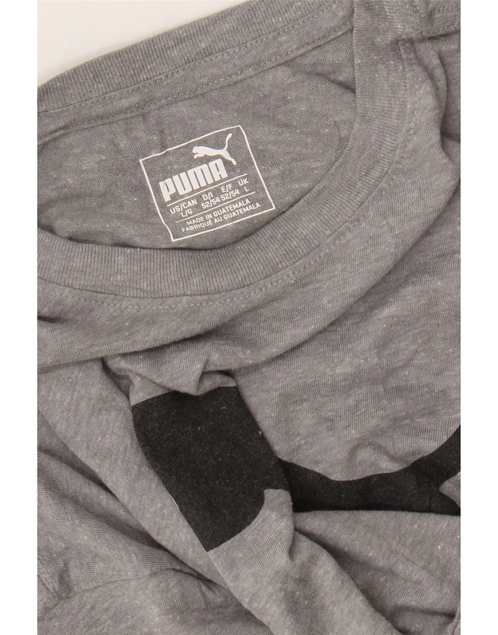 PUMA T-shirt graphique pour hommes, grand, gris moucheté