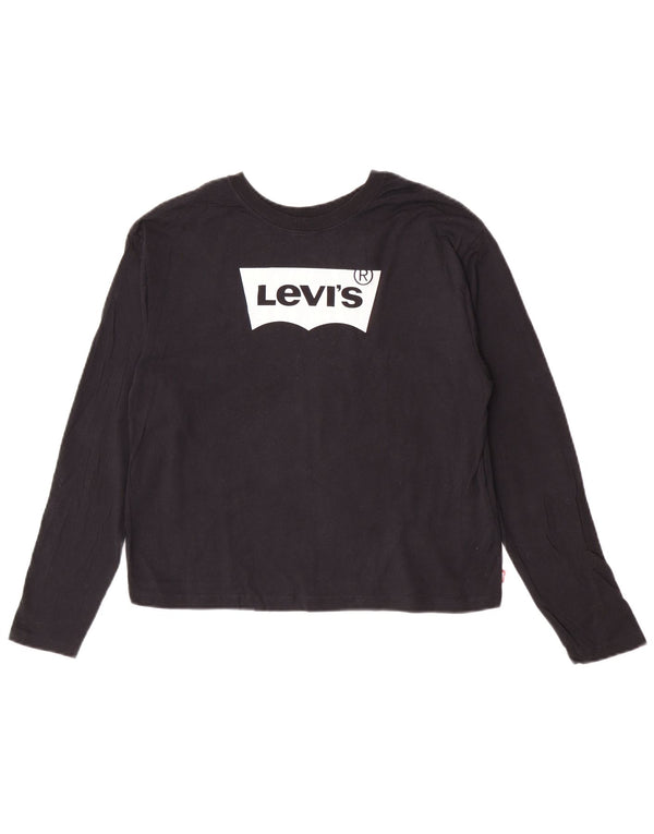Levi's Haut court graphique à manches longues pour fille 15-16 ans Bleu marine Coton