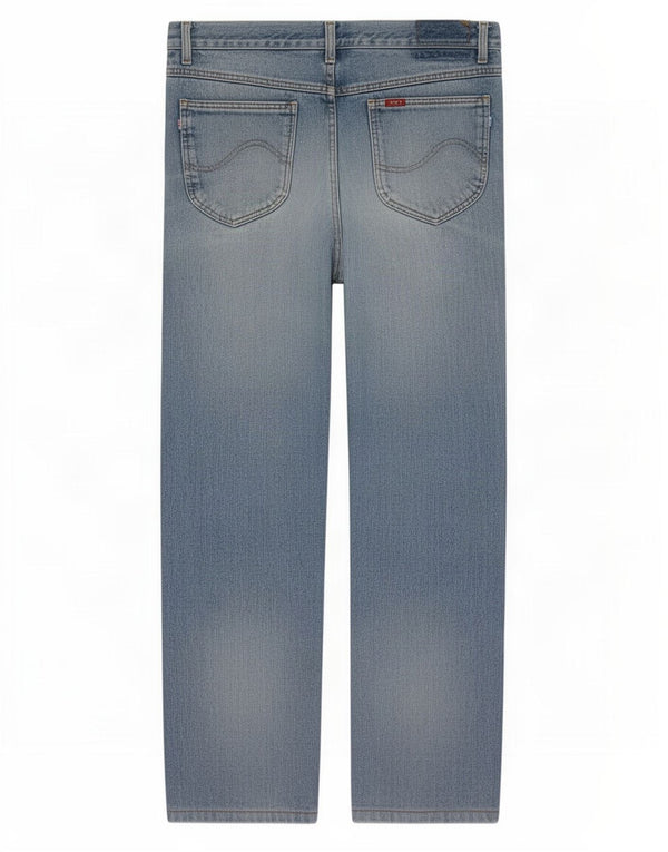 Rifle Mens High Waist Tapered Jeans W34 L29 Blue