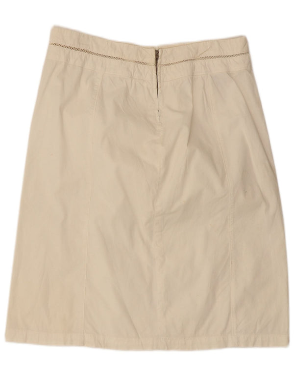 Henry Cottons Womens A-Line Skirt IT 46 Large W32 Off White Cotton
