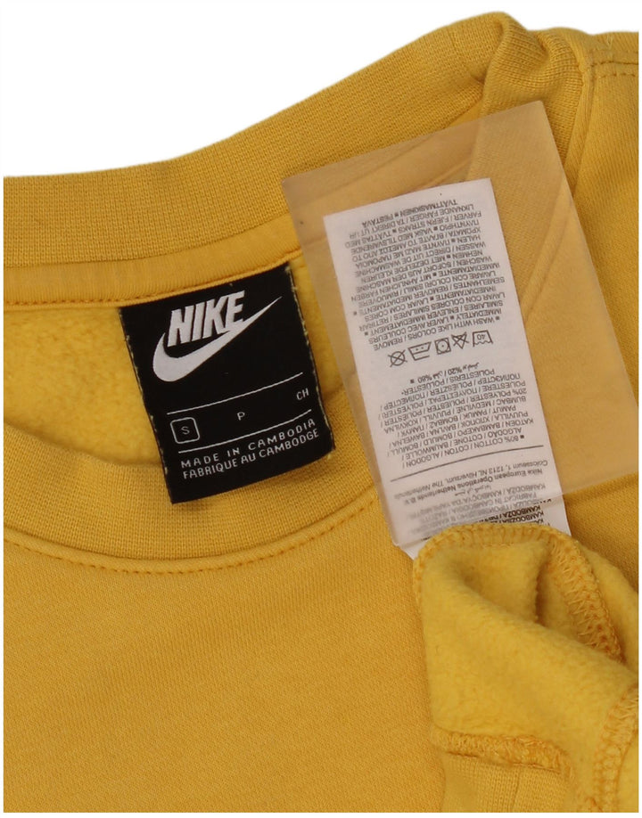 Nike Mens Sweatshirt Jumper Petit Jaune Coton