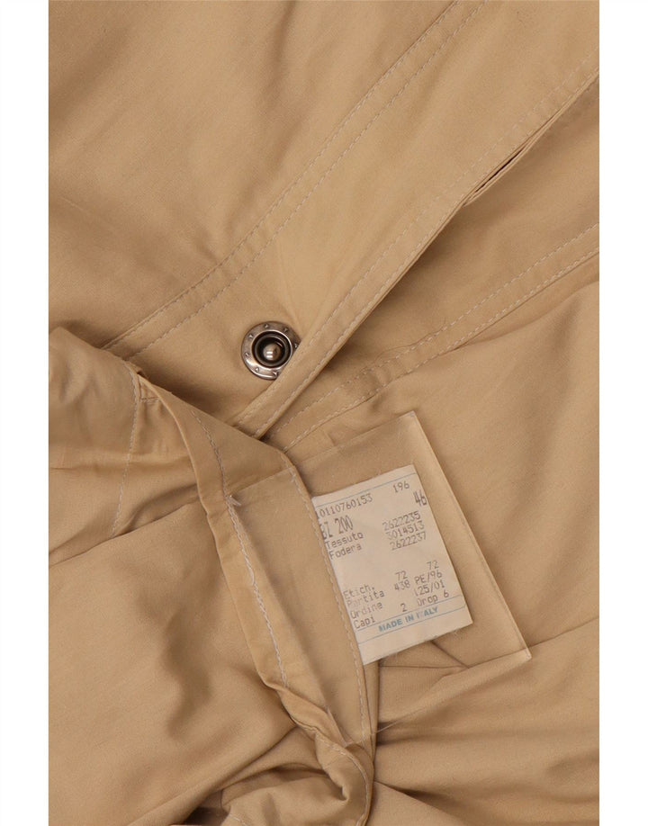 vintage Femme Trench Coat IT 46 Grand Coton Beige