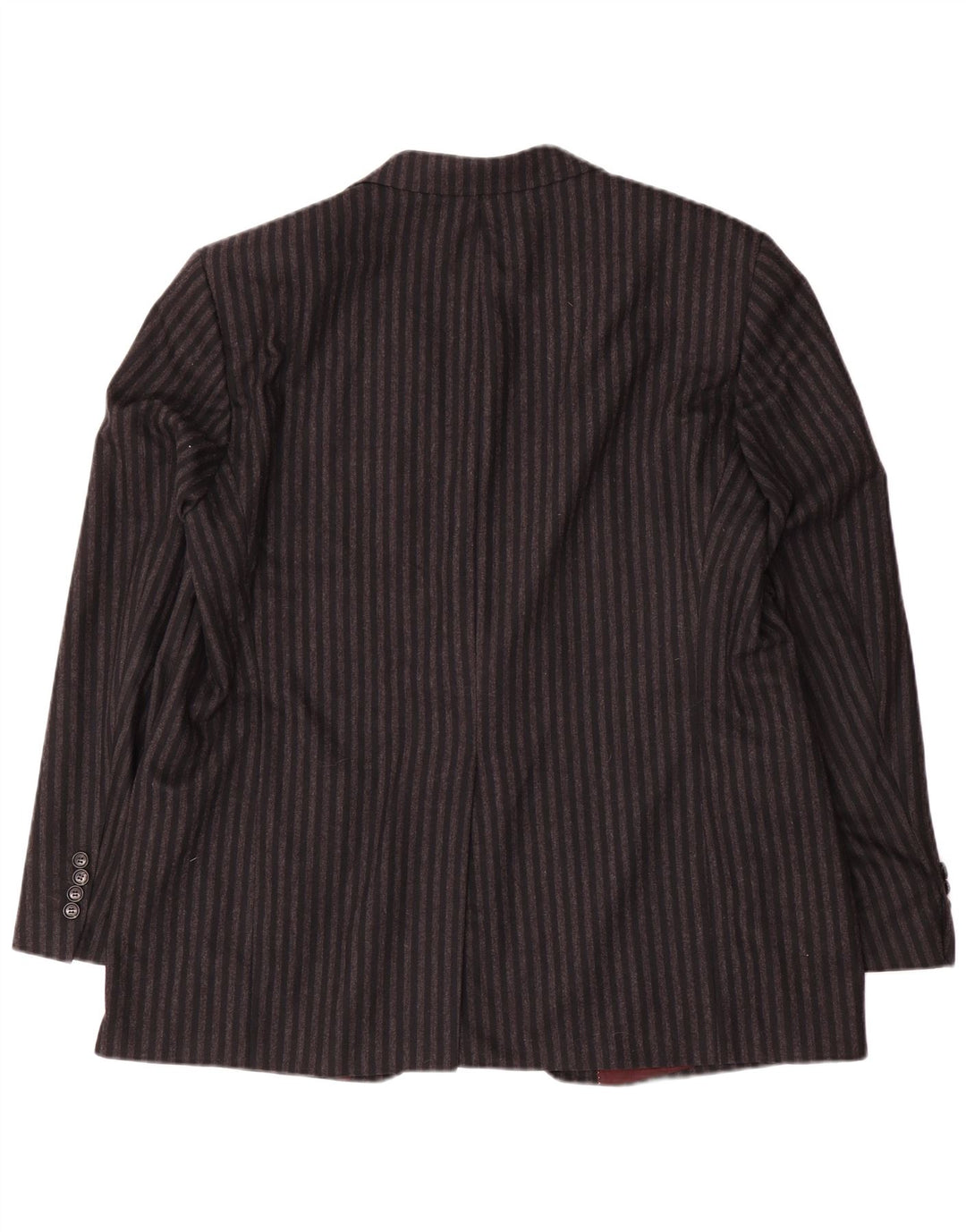 Pierre Cardin Veste Blazer 2 Boutons Homme UK 40 Grande Laine à Rayures Grises