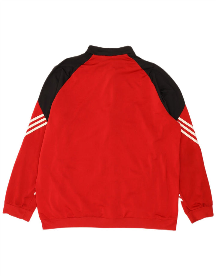 Adidas Veste de survêtement pour homme 2XL Rouge Colourblock Polyester
