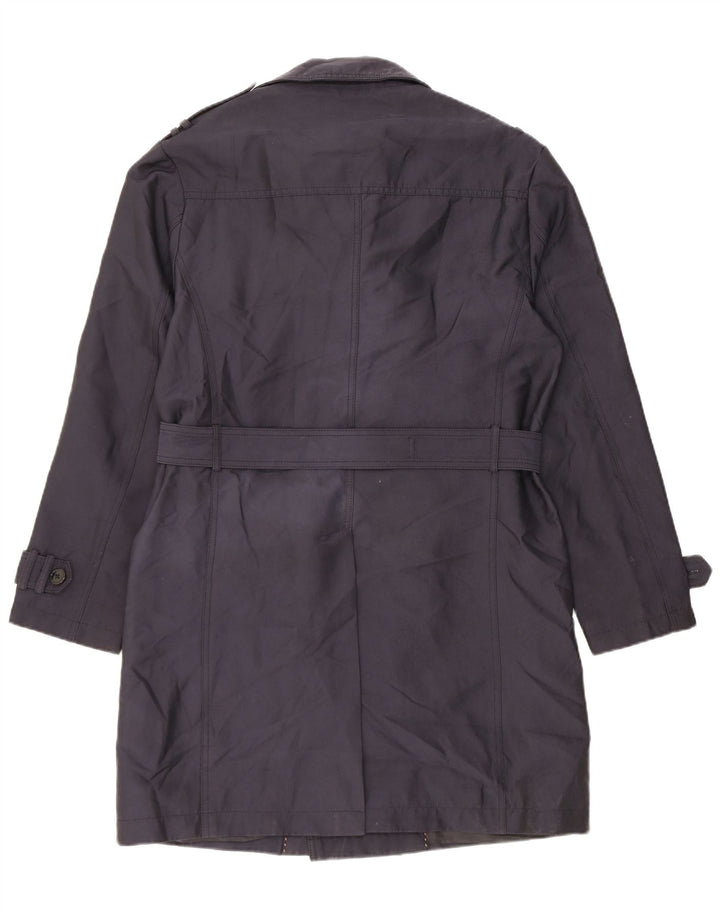 Zara Trench Homme UK 40 Large Bleu Marine Polyester
