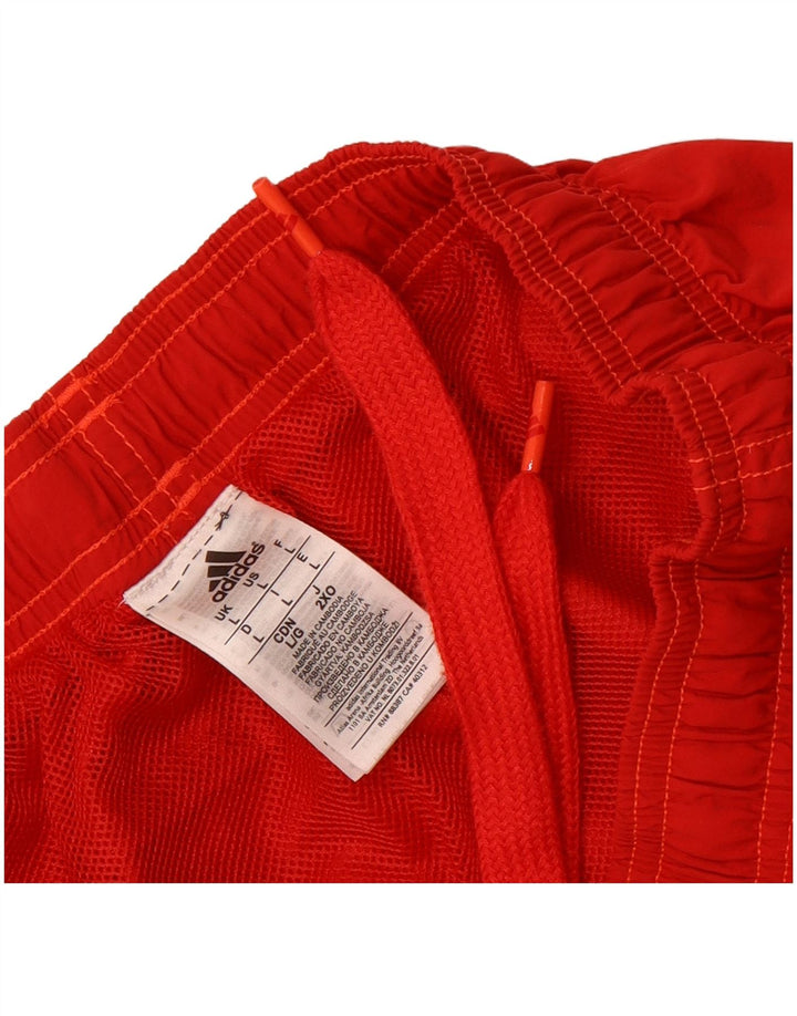 ADIDAS Mens Swimming Shorts Large Red Nylon
