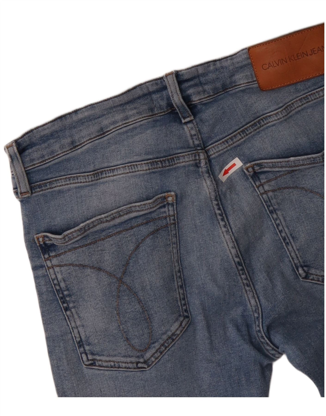 CALVIN KLEIN Jean Skinny Femme W32 L32 Bleu Coton