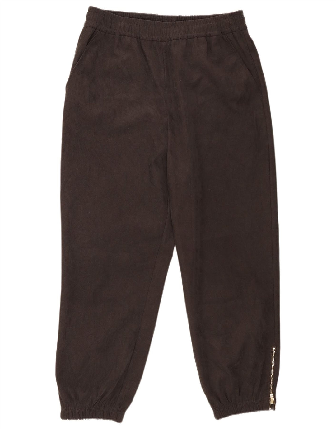 Zara Pantalon de survêtement court pour femme Joggers UK 16 Large Gris Polyester