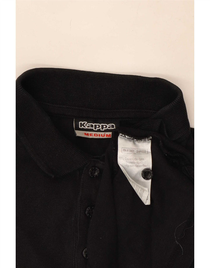 Kappa Polo à Manches Longues Homme Noir Moyen Coton