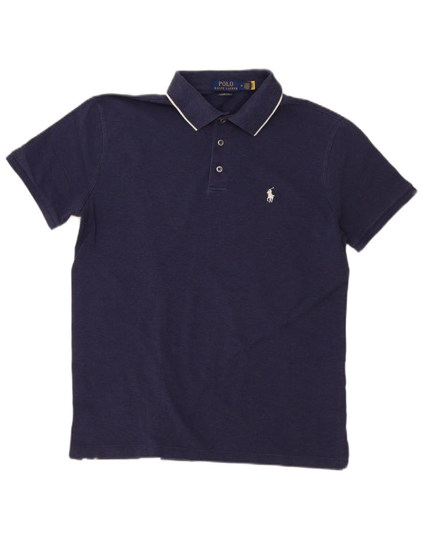 Polo Ralph Lauren Chemise Slim Fit personnalisée pour hommes en coton bleu marine moyen