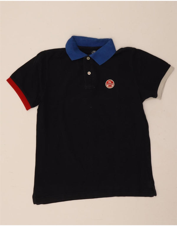 North Sails Polo Homme Petit Bleu Marine Colorblock Coton