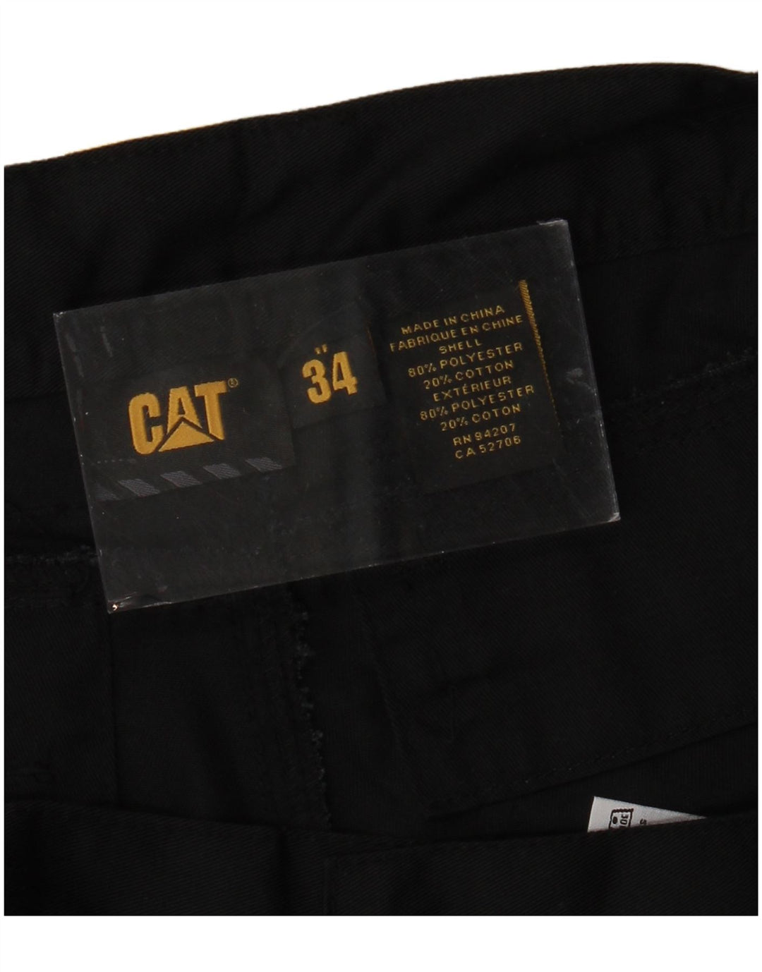 CATERPILLAR Short cargo de travail pour hommes W34 grand noir en polyester