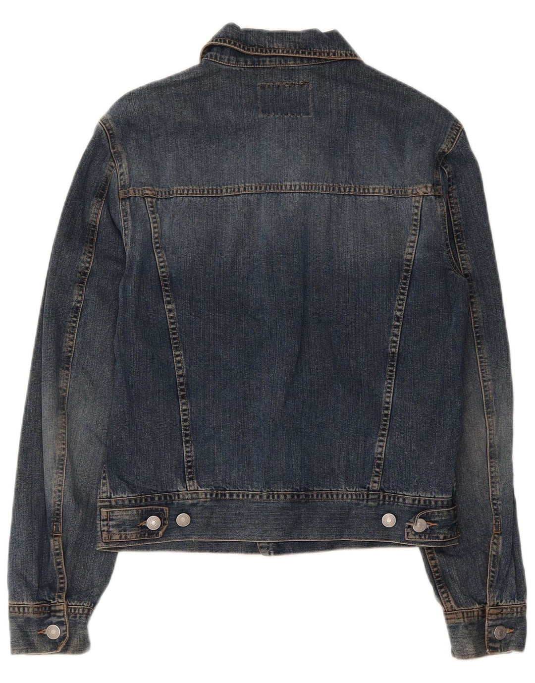 SISLEY Veste en Jean Femme UK 10 Petit Bleu Coton