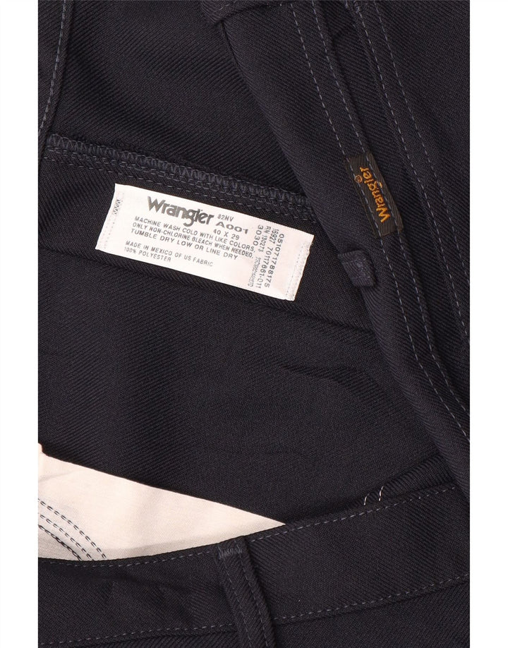 WRANGLER Pantalon décontracté droit homme W40 L27 Bleu Marine Polyester