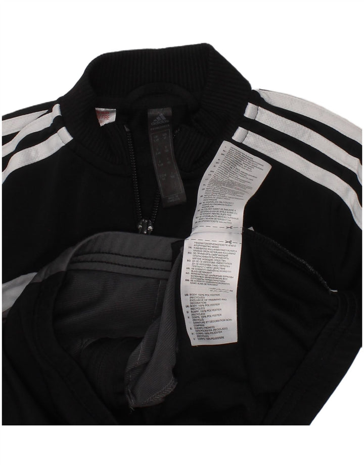 Adidas Veste de survêtement pour garçon 3-4 ans Noir Colourblock Polyester