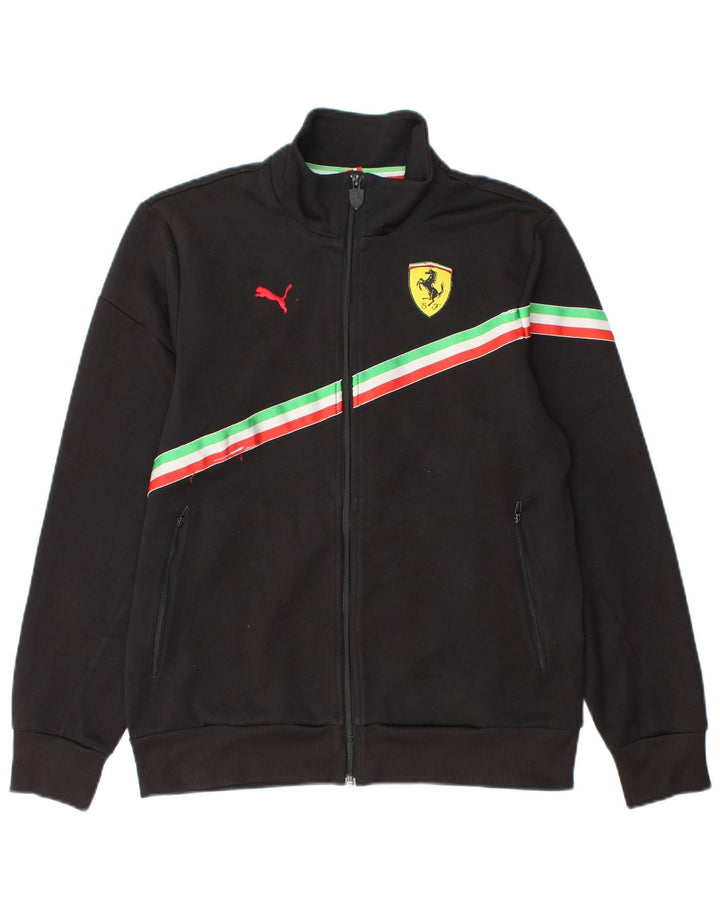 PUMA Veste de survêtement Ferrari pour femme UK 14 Medium Noir Rayé