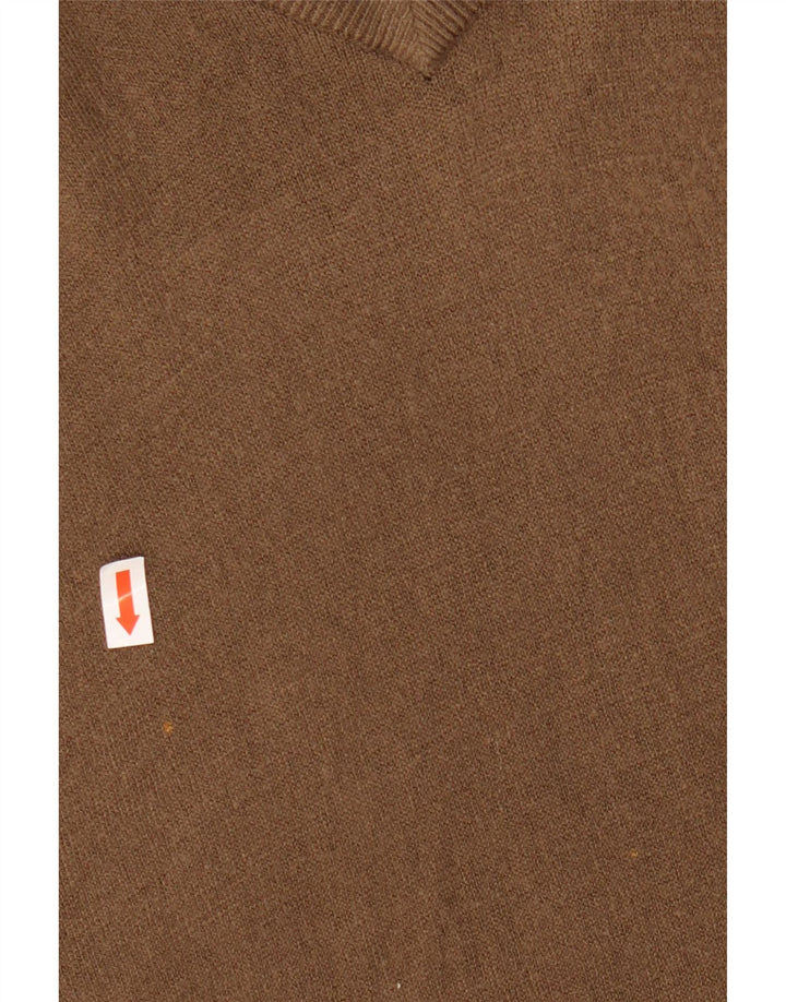 MARKS & SPENCER Pull à col en V Blue Harbor pour hommes, grand marron