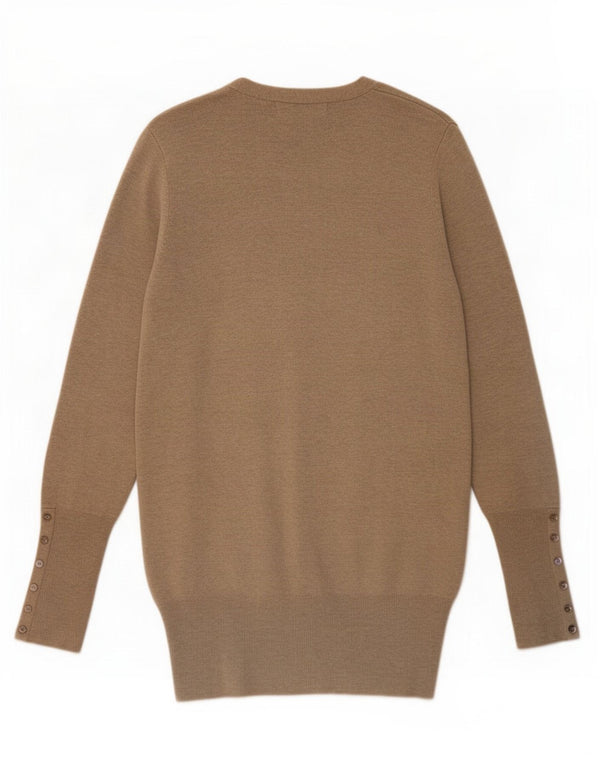Zara Womens Longline Cardigan Sweater UK 16 Large Rayonne Grise