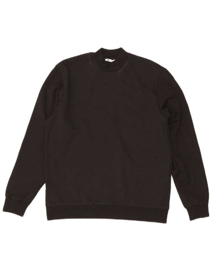 Zara Homme Sweatshirt Jumper Petit Coton Noir