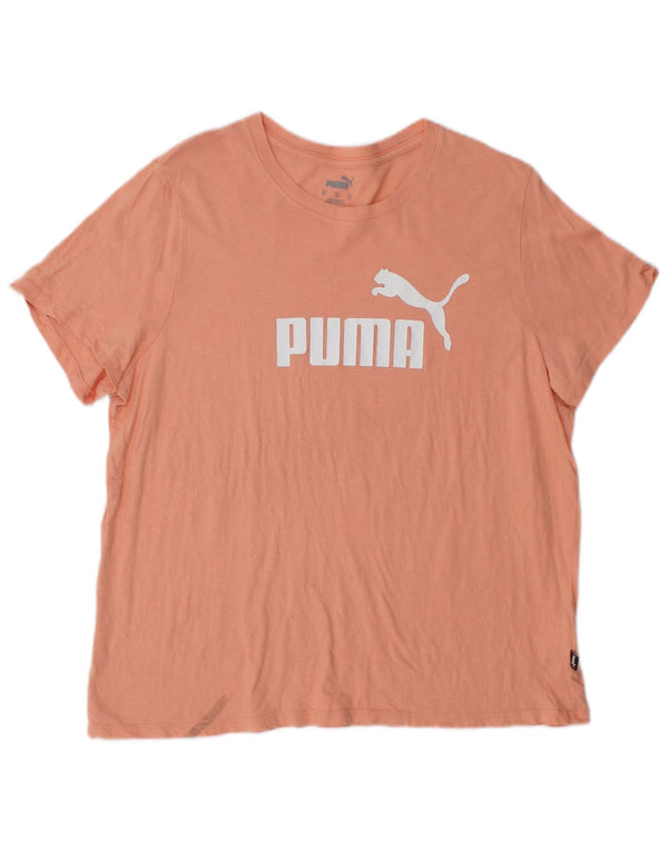 PUMA T-Shirt Graphique Femme UK 18 XL Rose Coton