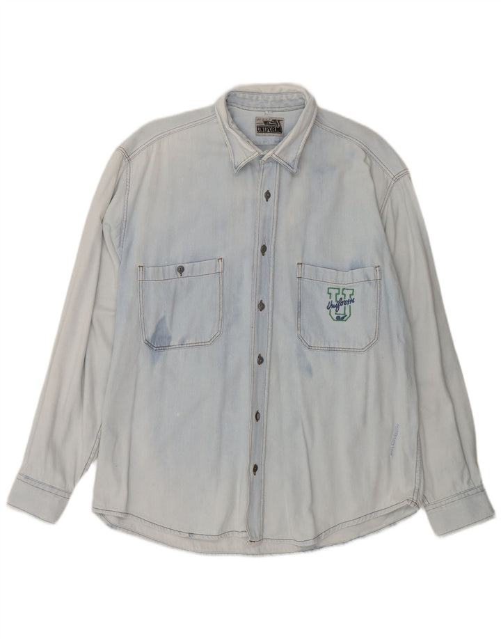Uniforme Chemise en jean pour homme Grand Bleu
