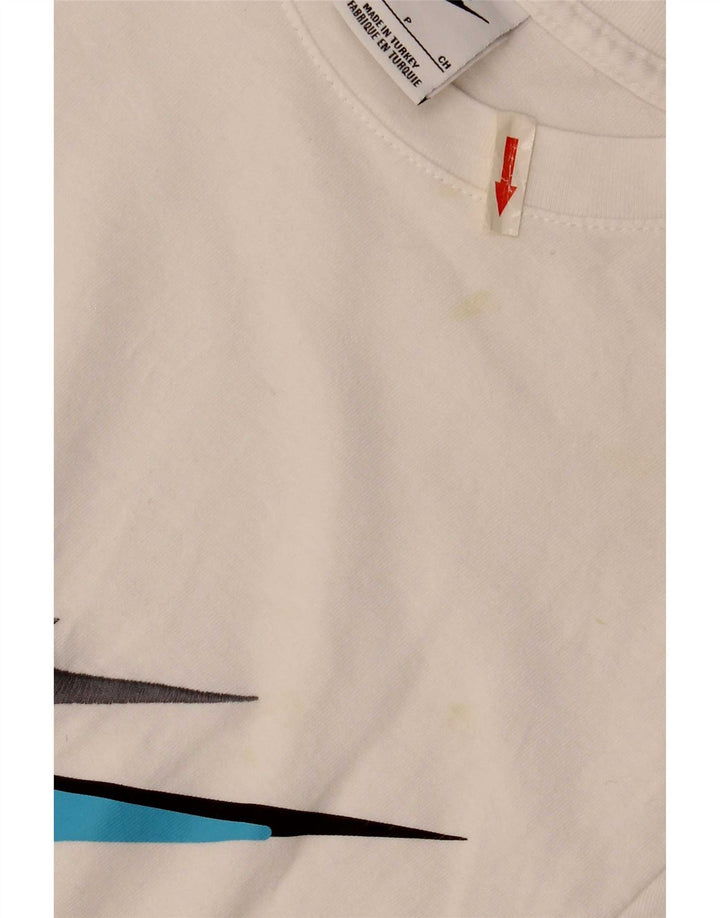 Nike T-shirt graphique pour hommes, petit, en coton blanc