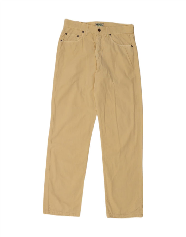 GUESS Pantalon décontracté droit pour homme W33 L32 Jaune Coton