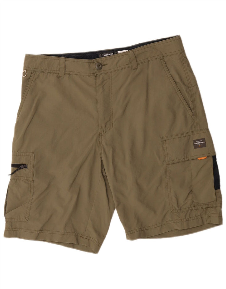 Quiksilver Short de Bain Cargo Homme Kaki Moyen Polyester