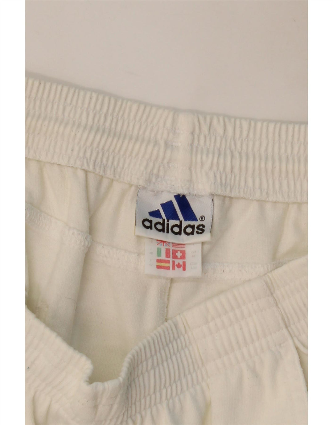 ADIDAS Short de sport pour femme UK 16 Grand coton blanc cassé