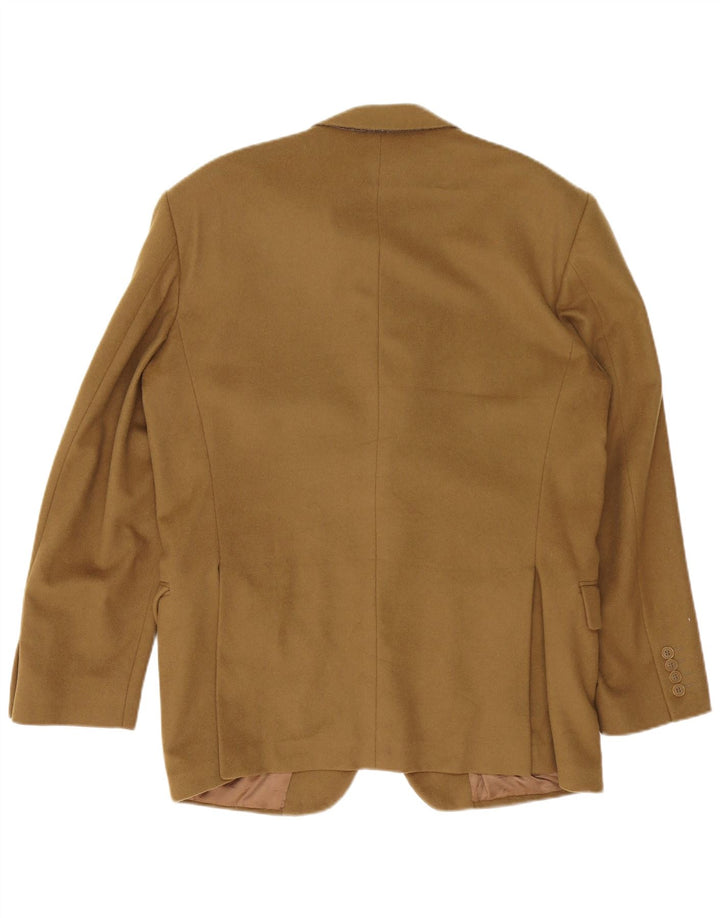 vintage Homme 2 Bouton Blazer Veste IT 52 XL Kaki Cachemire
