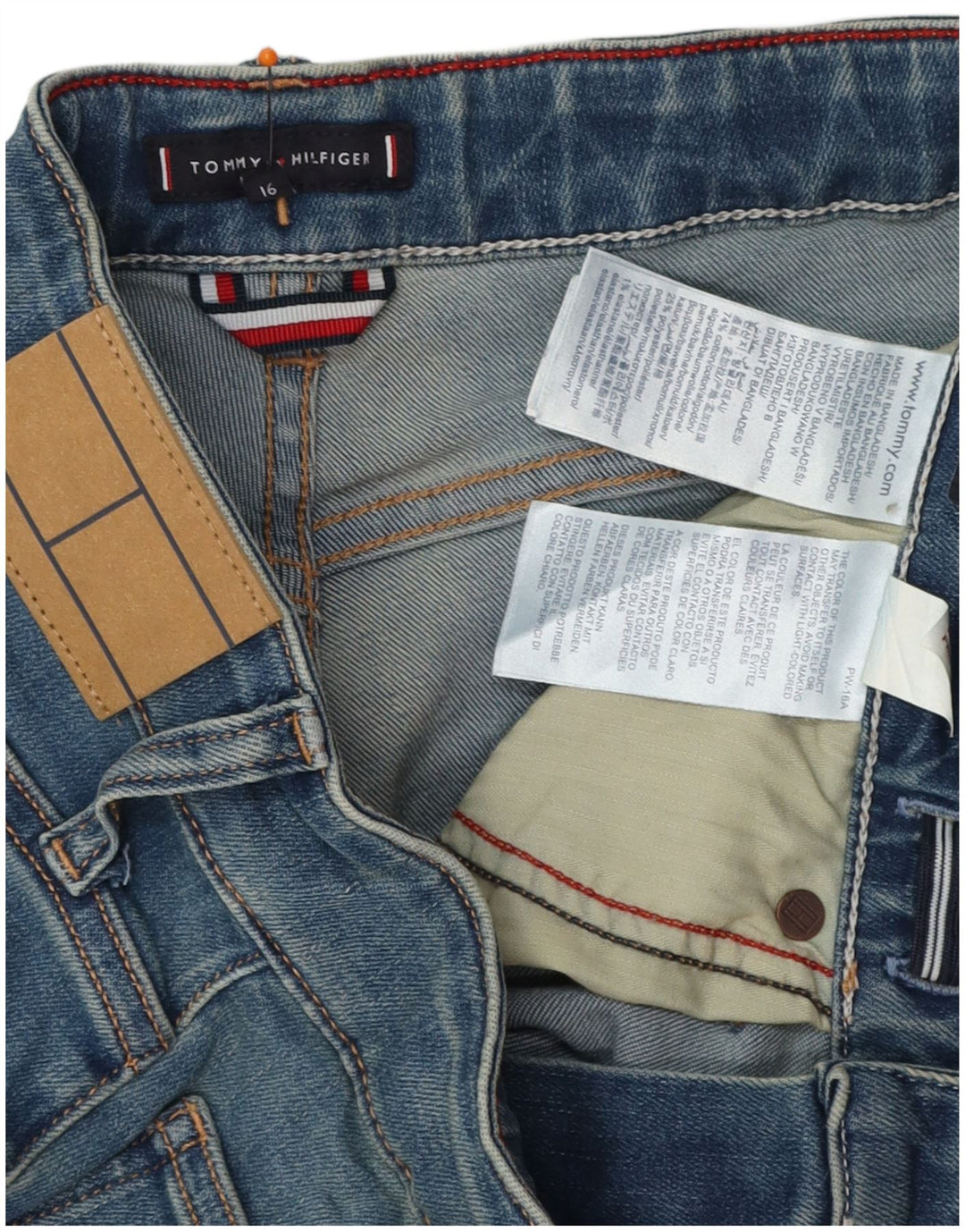 TOMMY HILFIGER Boys Straight Jeans 15-16 Years W29 L26 Blue Cotton Vintage Tommy Hilfiger and Second-Hand Tommy Hilfiger from Messina Hembry 