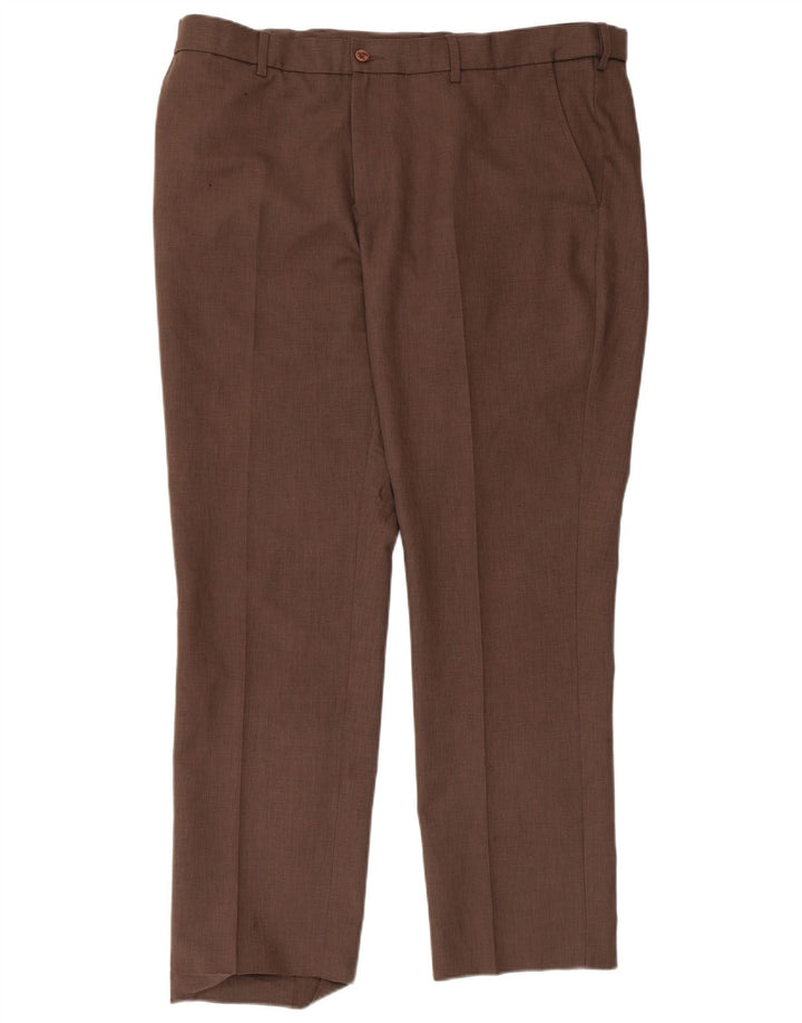 Farah Pantalon Chino Droit Homme W40 L31 Marron Polyester